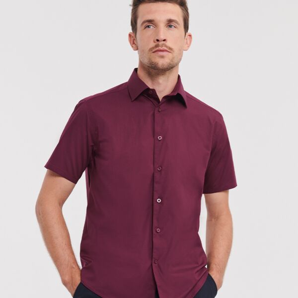 Russell Collection Short Sleeve Easy Care Fitted Shirt Thumbnail